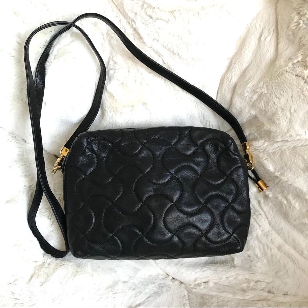 Vintage Valentino Garavani Black Leather Bag